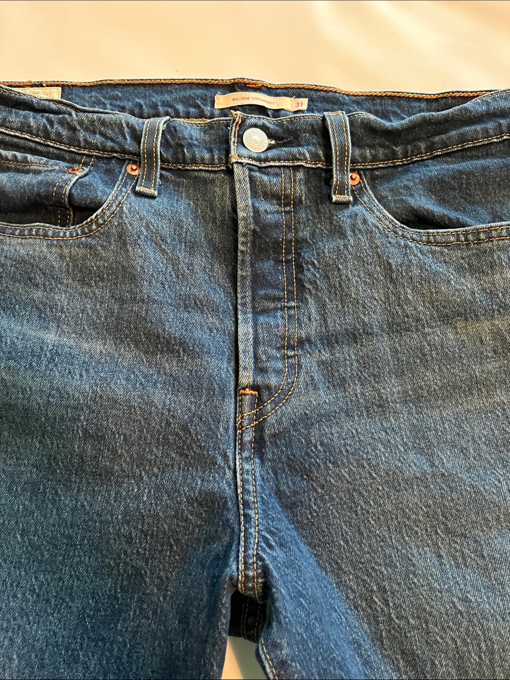 Levi’s Premium Denim Wedgie Straight High Rise Size 31 - Picture 15 of 16